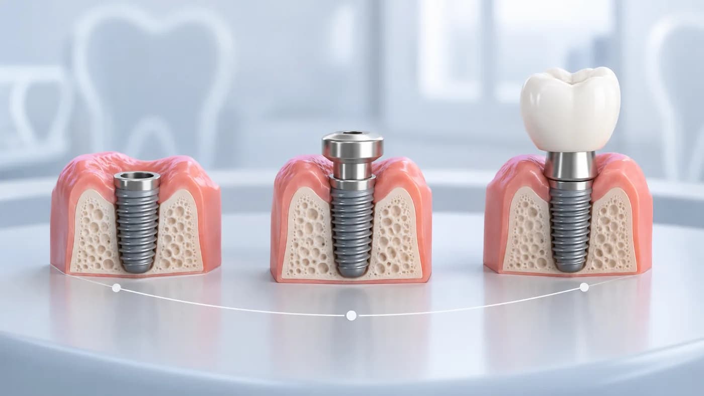 Implantat-Kontrollen: Von der Operation zum Zahnersatz
